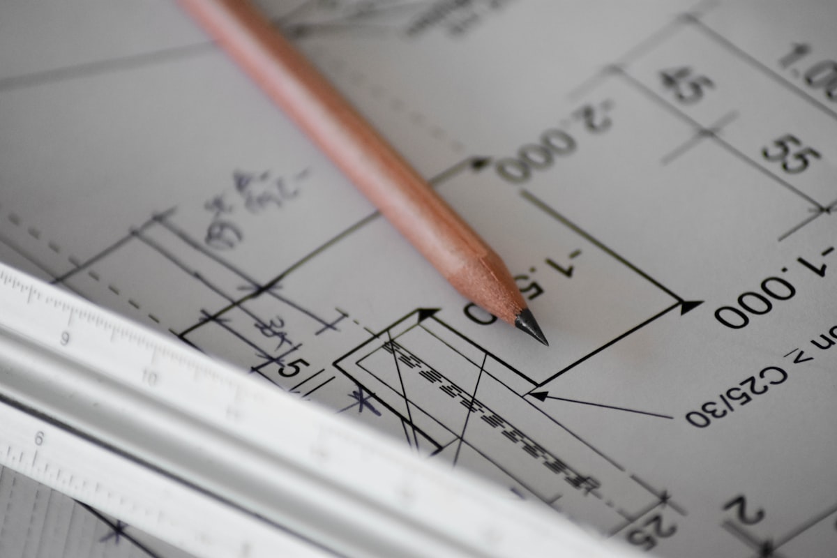 Architectural drawings of a residential building
